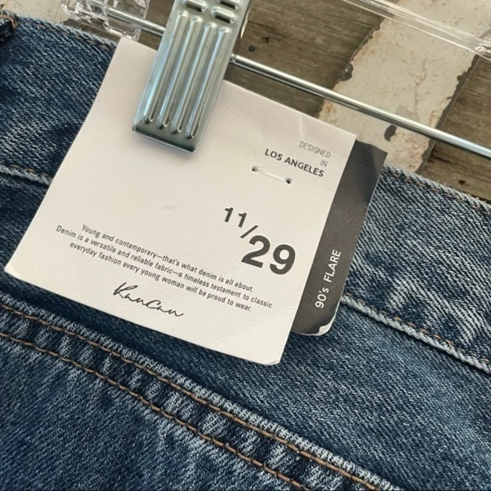 Kancan 90’s flare distressed cotton denim jeans size‎ 11 29 NWT - Picture 3 of 9